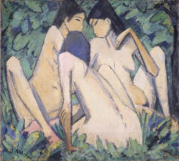 Otto Mueller Three Girls in a Wood oil painting picture